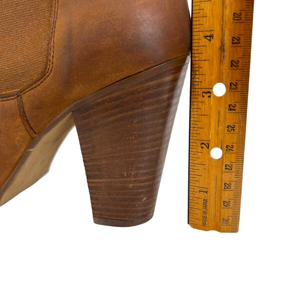 MADEWELL Lonny Leather Ankle Boot 3 1/2 inch Heel in Tan Women's Size 8 - Picture 7 of 11